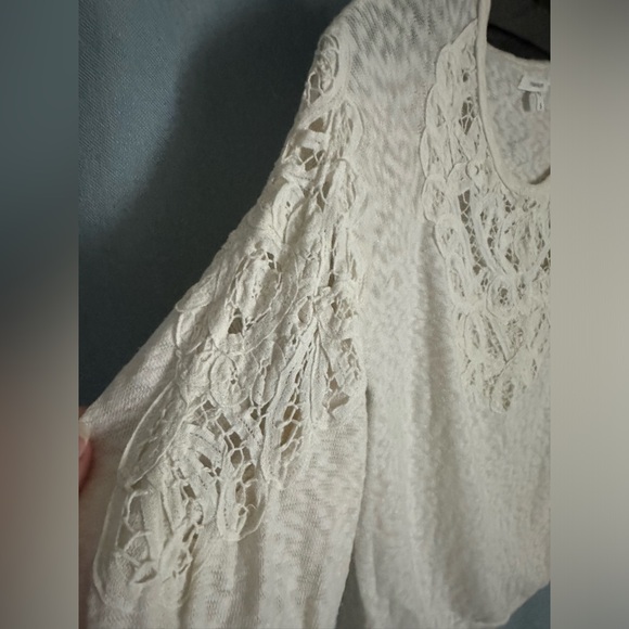 Maurice’s Soft Crochet Knit Cream Sweater - Picture 4 of 5